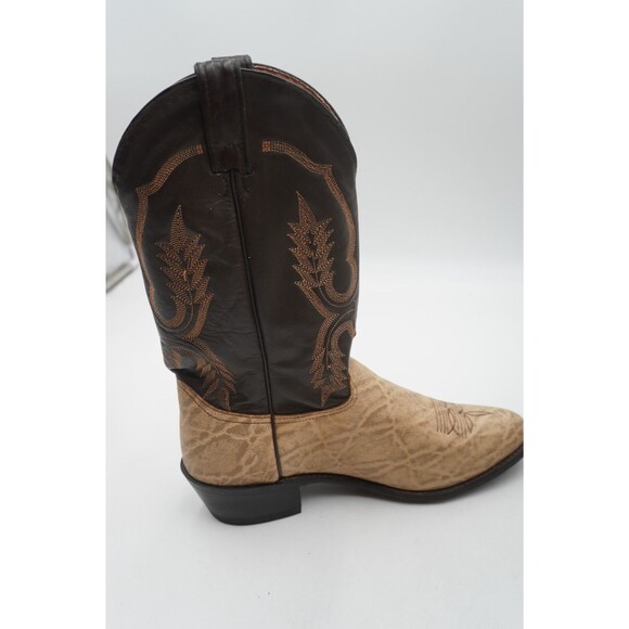 Abilene Men\'s Vintage Cowboy Elephant Print Leather Western Work Boots Size 11 D main image 7